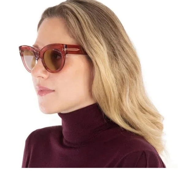 Tom Ford Pink Sunglasses with Geometric Frames! NWT